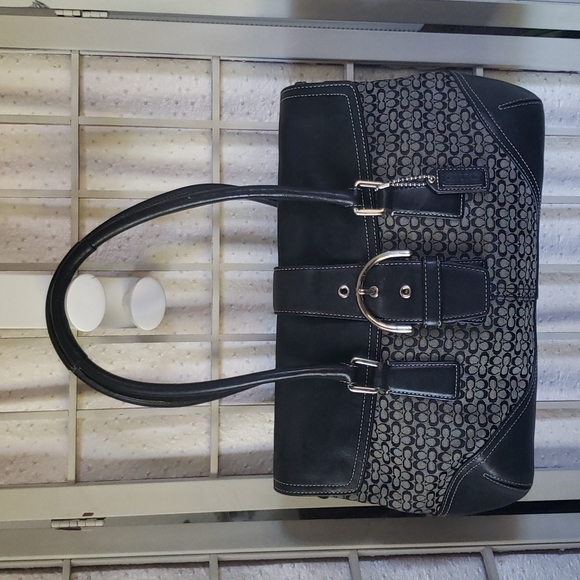 Coach Black and Gray Shoulder Bag - Picture 1 of 8